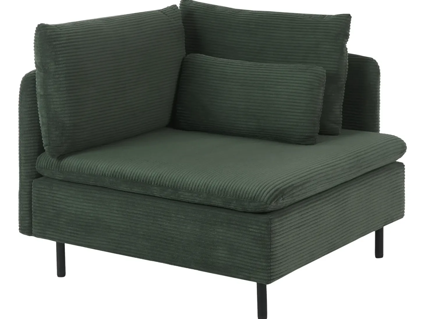 EGERIS Hjørnemodul Mørkegrøn Fløjl