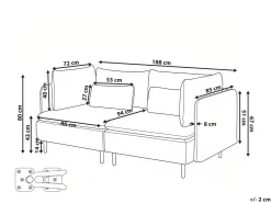 EGERIS 2 personers Modulsofa Beige