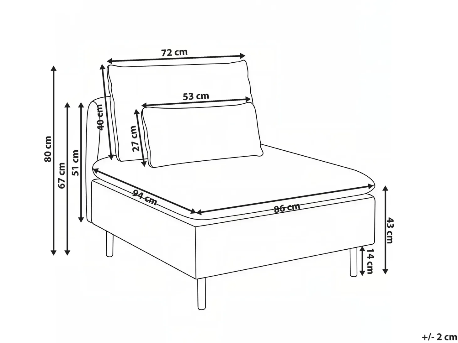 EGERIS Stol Modul Beige