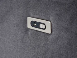 Elektrisk recliner hjørnesofa 5 personers ROKKE Mørkegrå med USB-port Venstrevendt