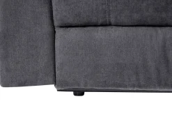Elektrisk recliner hjørnesofa 5 personers ROKKE Mørkegrå med USB-port Venstrevendt