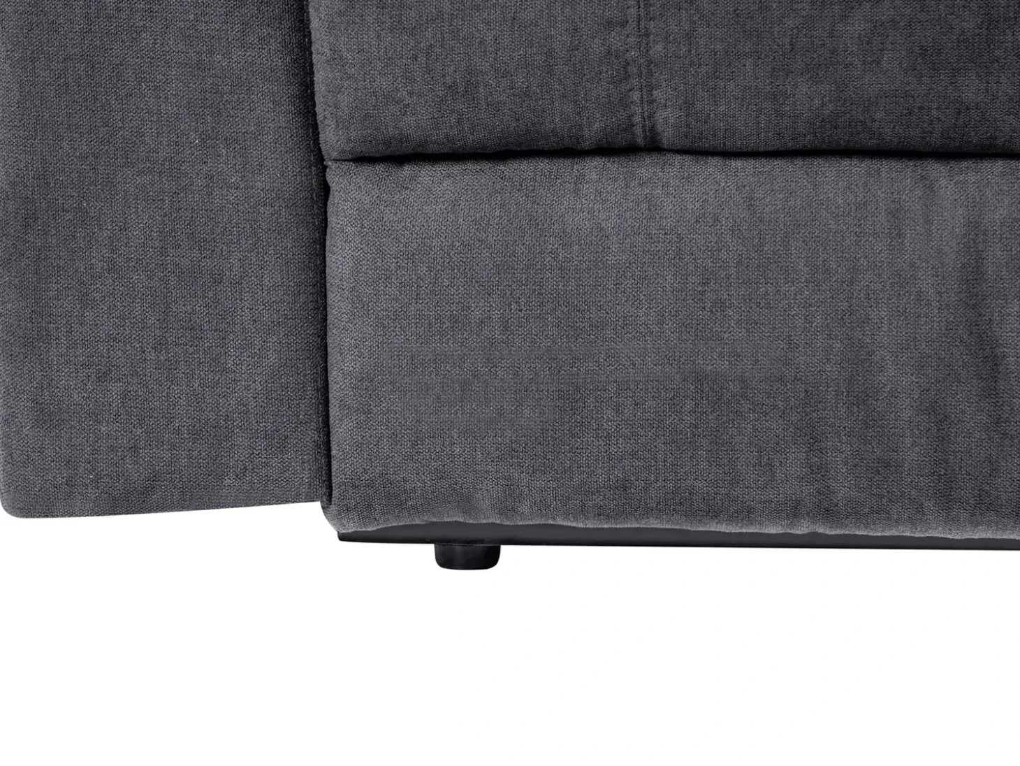 Elektrisk recliner hjørnesofa 5 personers ROKKE Mørkegrå med USB-port Venstrevendt