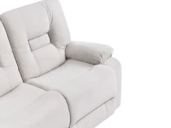 Elektrisk recliner sofa 2 personers BERGEN Velour Lys Beige med USB-port