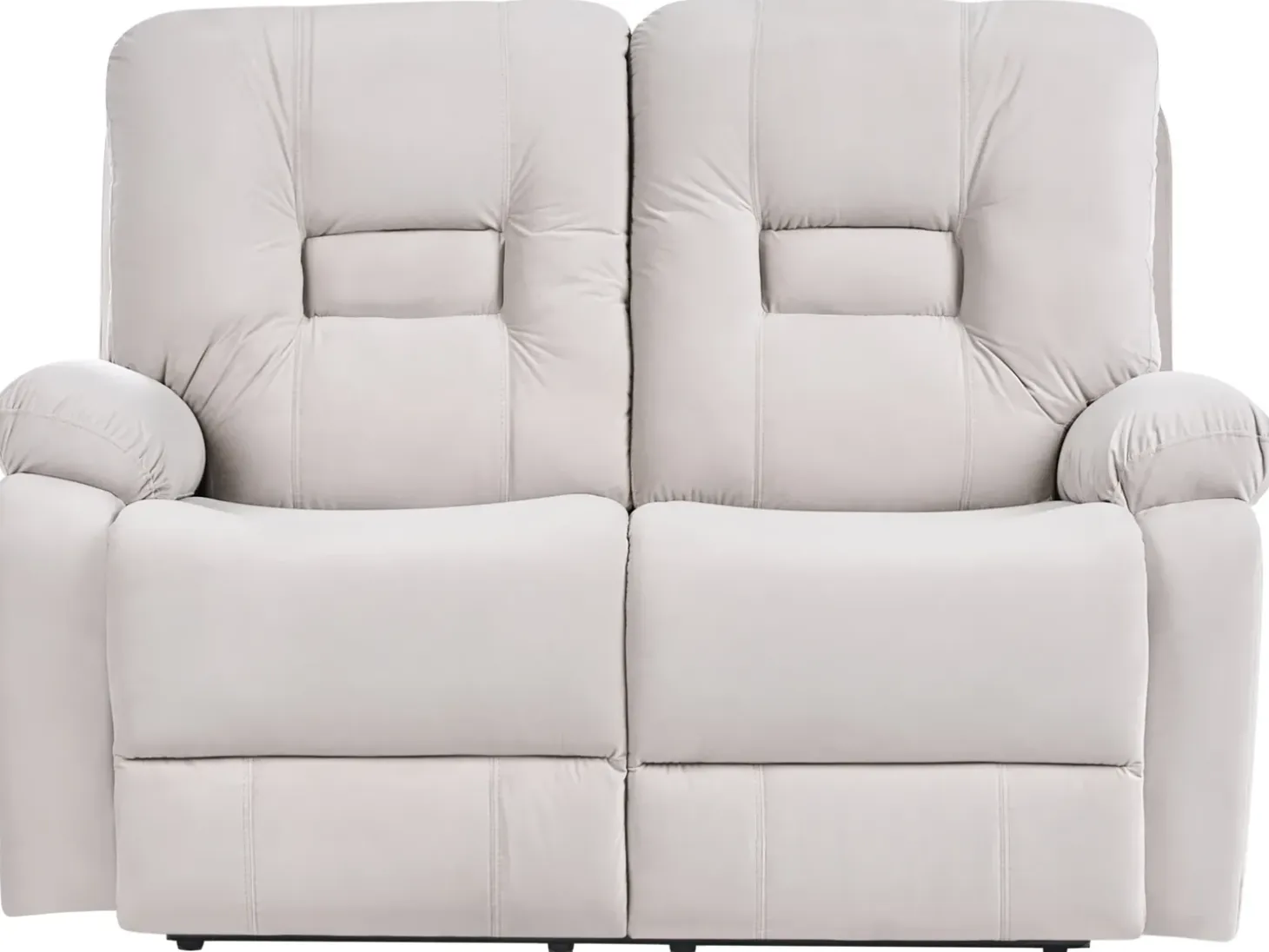 Elektrisk recliner sofa 2 personers BERGEN Velour Lys Beige med USB-port