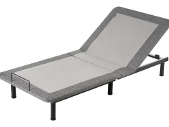 Elektrisk justerbar sengebund BRUNOY 90 x 200 cm Grå