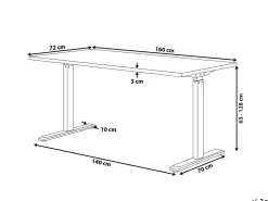 Elektrisk justerbart hæve sænkebord DESTIN II Sort 160 cm 72 cm
