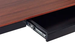 Elektrisk justerbart hæve sænkebord KENLY Mørkebrun 120 cm 60 cm med USB-port