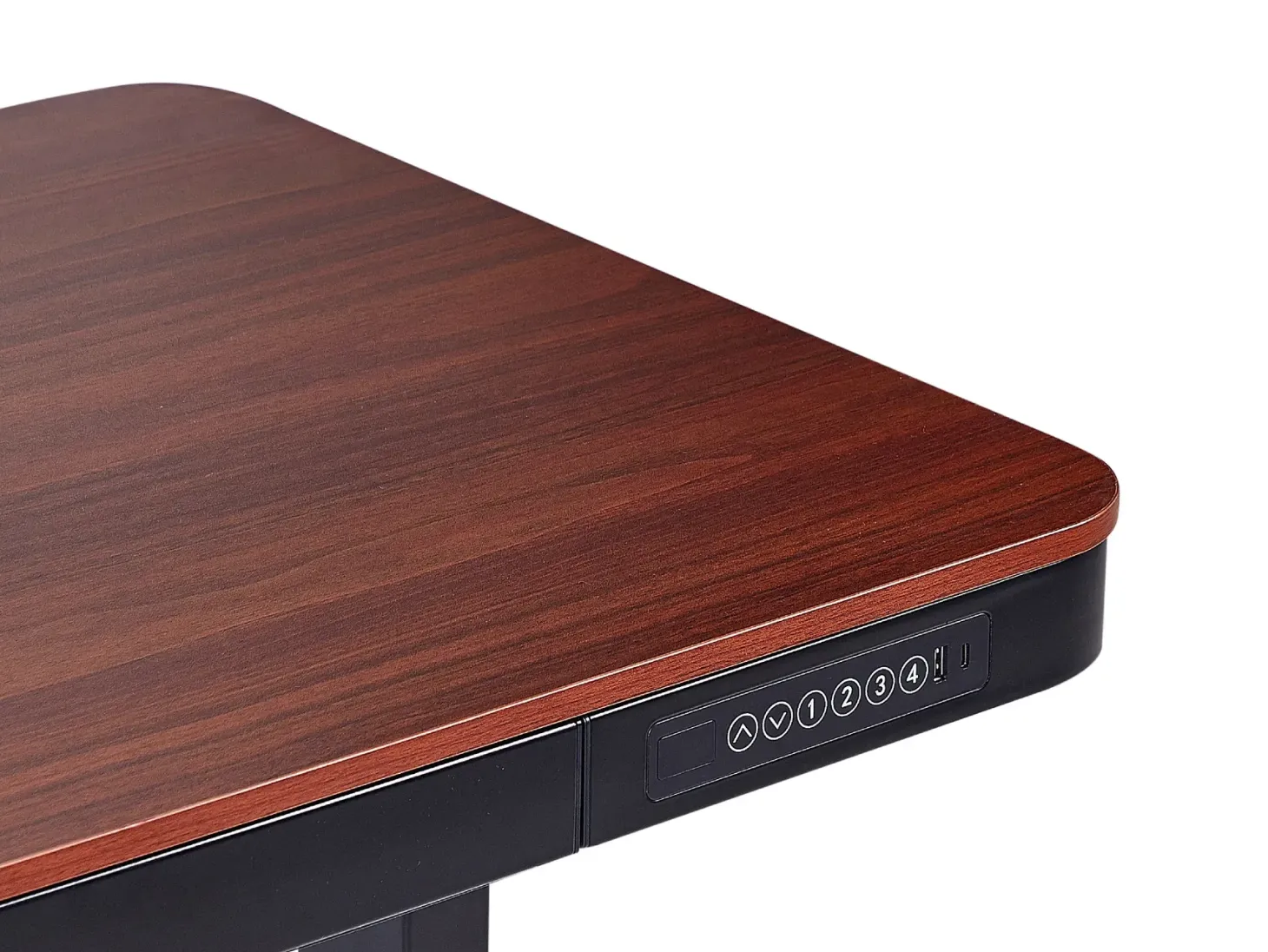 Elektrisk justerbart hæve sænkebord KENLY Mørkebrun 120 cm 60 cm med USB-port