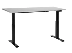 Elektrisk justerbart hæve sænkebord DESTINES Grå/sort 160 cm 72 cm