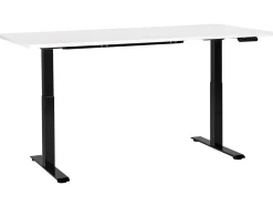Elektrisk justerbart hæve sænkebord DESTINES Hvid/sort 180 cm 80 cm