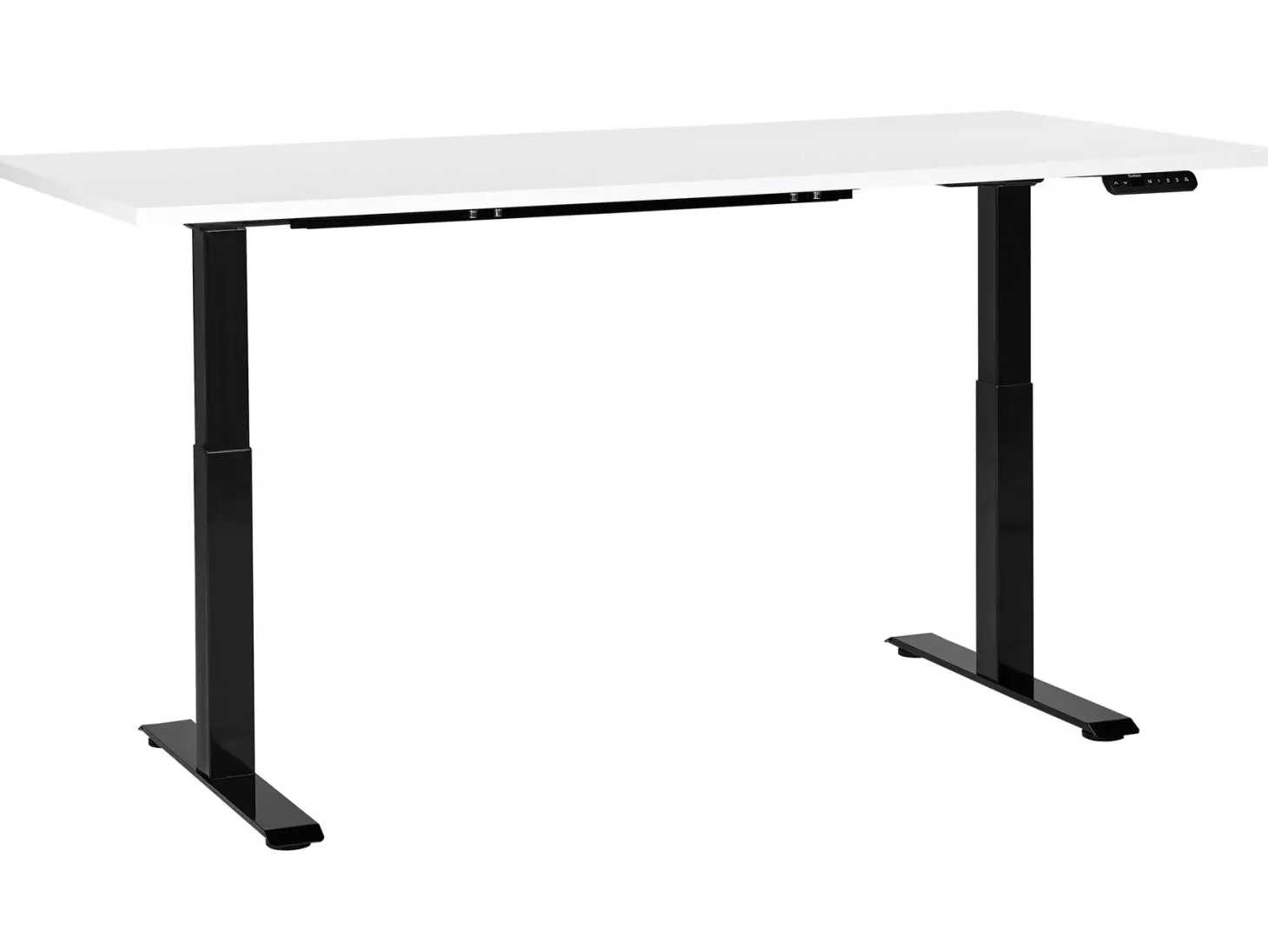 Elektrisk justerbart hæve sænkebord DESTINES Hvid/sort 180 cm 80 cm