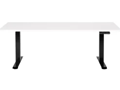 Elektrisk justerbart hæve sænkebord DESTINES Hvid/sort 180 cm 80 cm