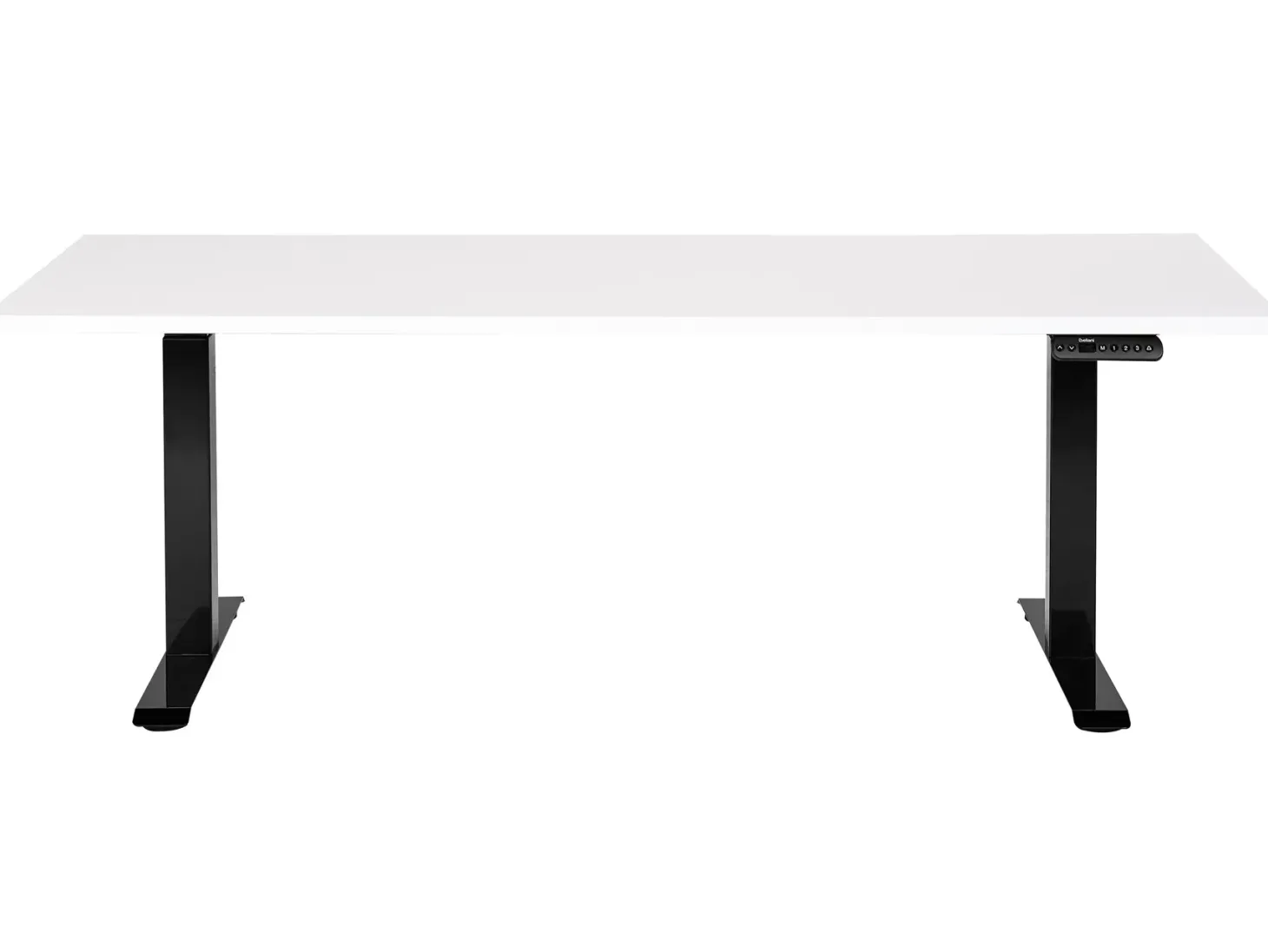 Elektrisk justerbart hæve sænkebord DESTINES Hvid/sort 180 cm 80 cm