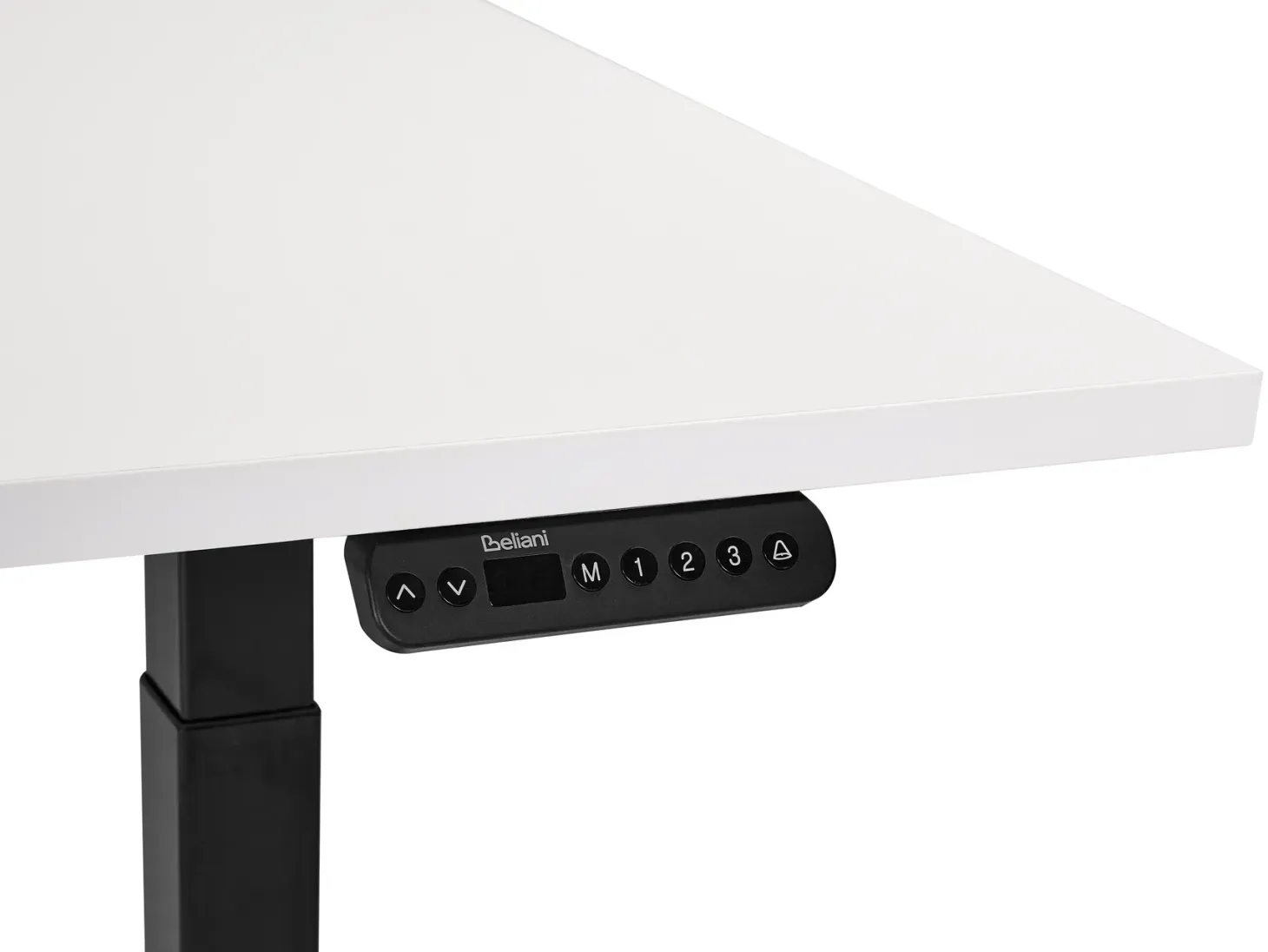Elektrisk justerbart hæve sænkebord DESTINES Hvid/sort 180 cm 80 cm