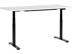 Elektrisk justerbart hæve sænkebord DESTINAS Hvid/sort 160 cm 72 cm