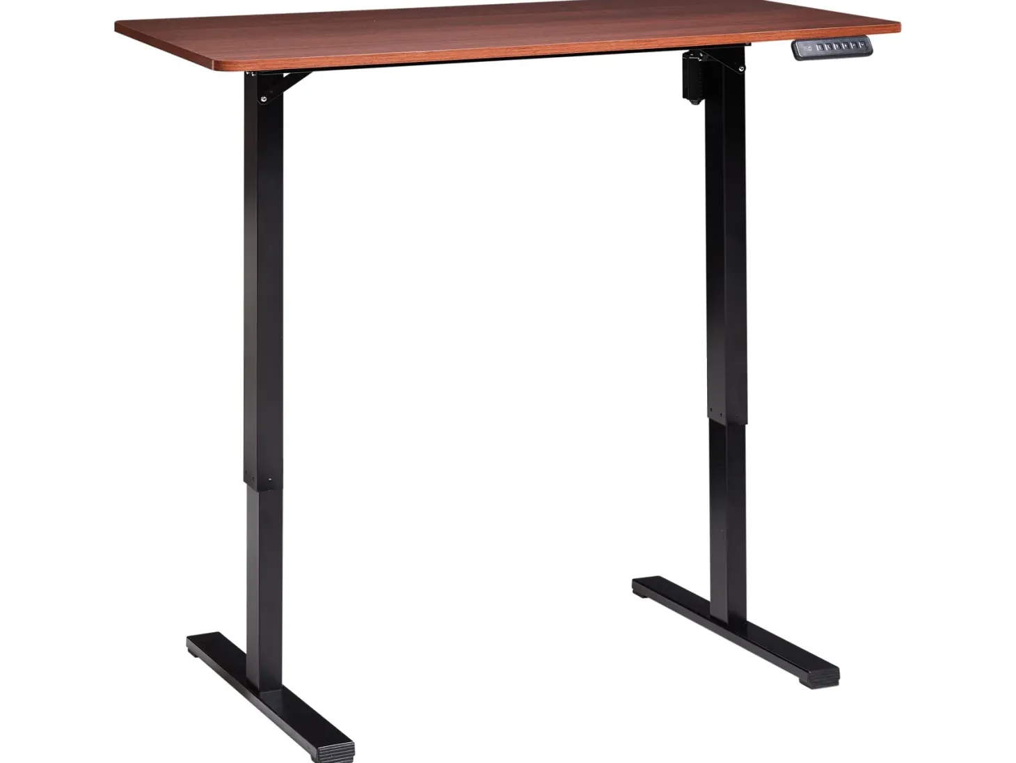 Elektrisk justerbart hæve sænkebord TAVARES Brun/sort 120 cm 60 cm