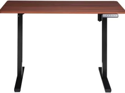 Elektrisk justerbart hæve sænkebord TAVARES Brun/sort 120 cm 60 cm