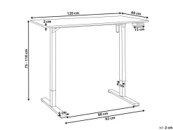 Elektrisk justerbart hæve sænkebord TAVARES Brun/sort 120 cm 60 cm