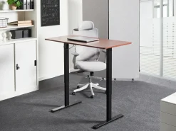 Elektrisk justerbart hæve sænkebord TAVARES Brun/sort 120 cm 60 cm