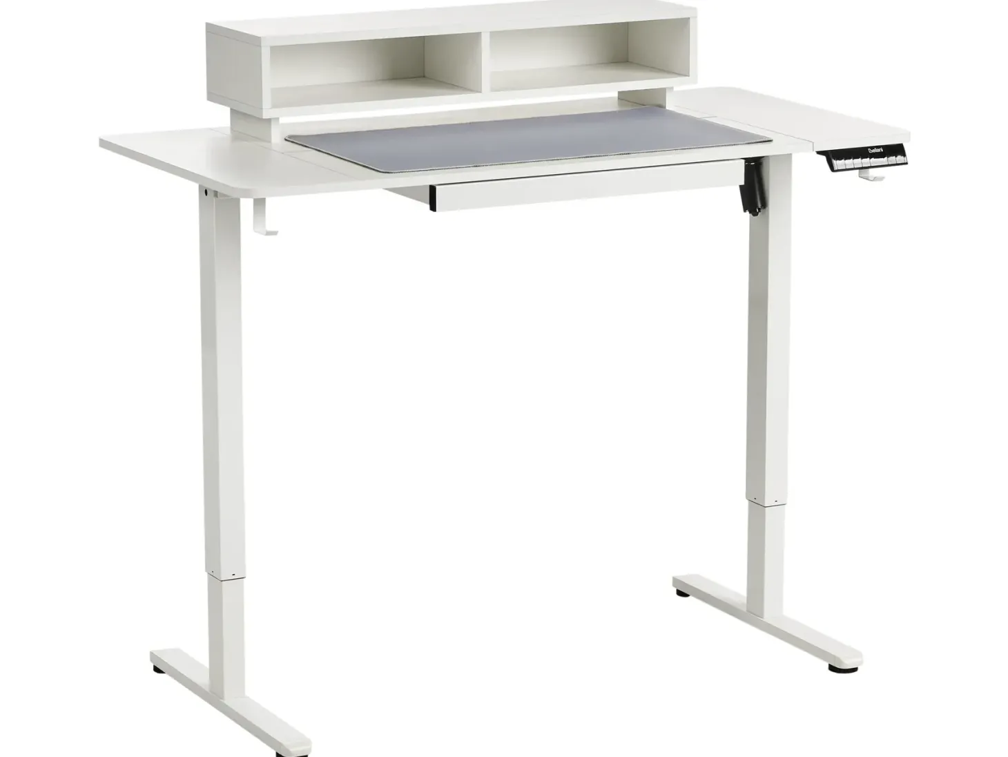 Elektrisk justerbart hæve sænkebord LUCAMA Hvid 120 cm 60 cm med USB-port