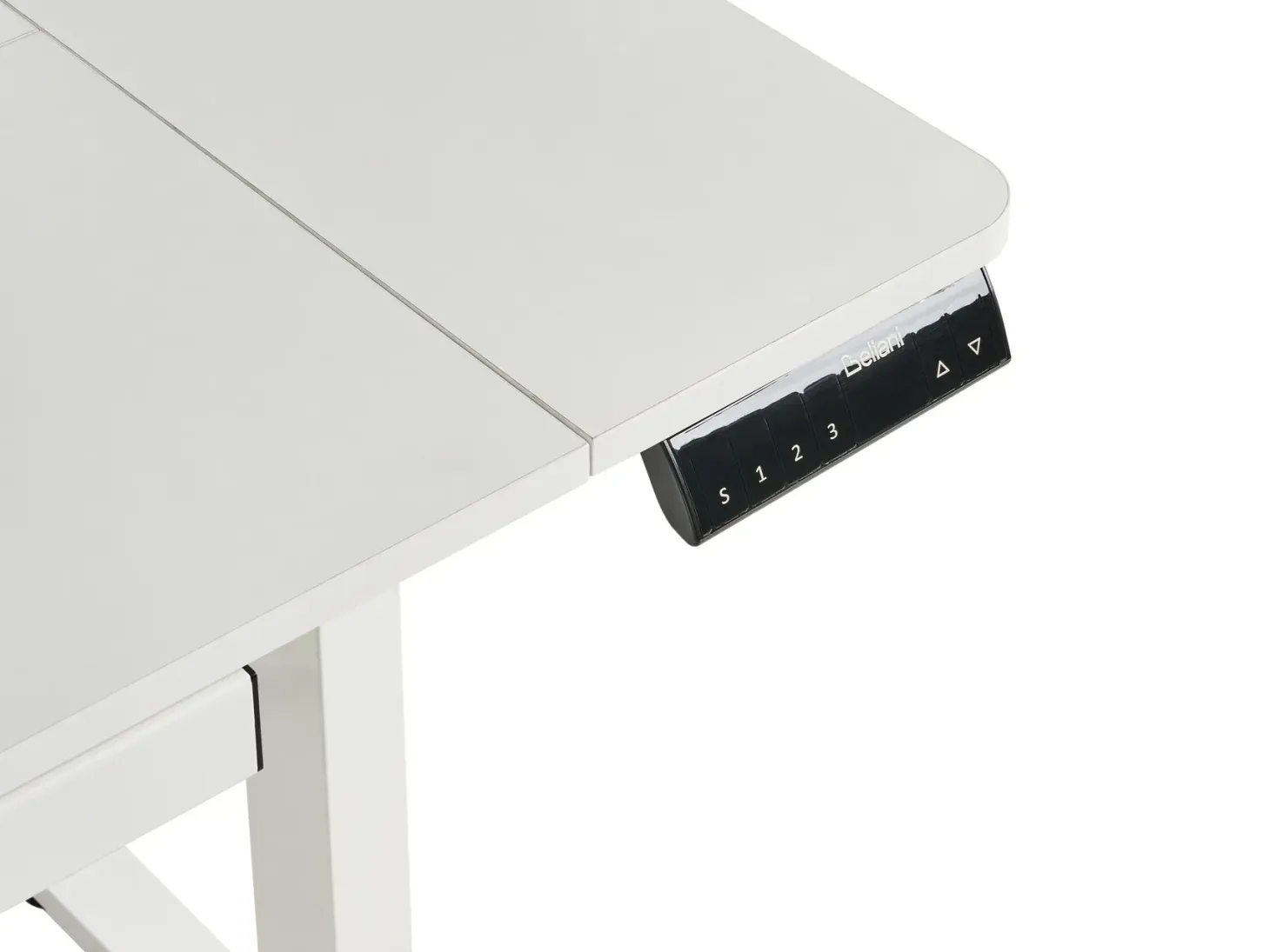 Elektrisk justerbart hæve sænkebord LUCAMA Hvid 120 cm 60 cm med USB-port