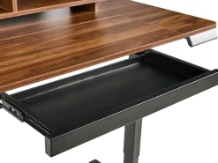 Elektrisk justerbart hæve sænkebord LUCAMA Brun/sort 120 cm 60 cm med USB-port