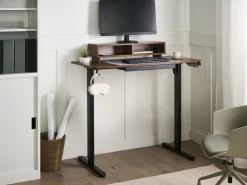 Elektrisk justerbart hæve sænkebord LUCAMA Brun/sort 120 cm 60 cm med USB-port