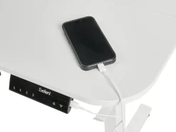 Elektrisk justerbart hæve sænkebord WILBANKS Hvid 120 cm 60 cm med USB-port