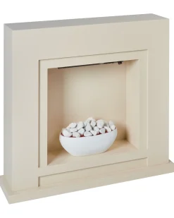 Elektrisk pejs med varme SAHARA Beige