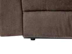 Elektrisk recliner hjørnesofa 5 personers ROKKE Brun med USB-port Venstrevendt