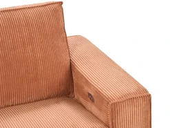 Elektrisk recliner sofa 2 personers NUKARI Fløjl Orange