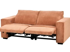 Elektrisk recliner sofa 2 personers NUKARI Fløjl Orange