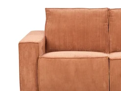 Elektrisk recliner sofa 2 personers NUKARI Fløjl Orange