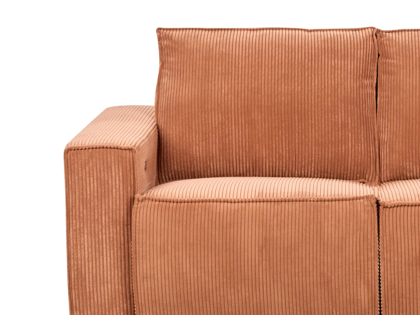 Elektrisk recliner sofa 2 personers NUKARI Fløjl Orange