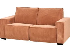 Elektrisk recliner sofa 2 personers NUKARI Fløjl Orange