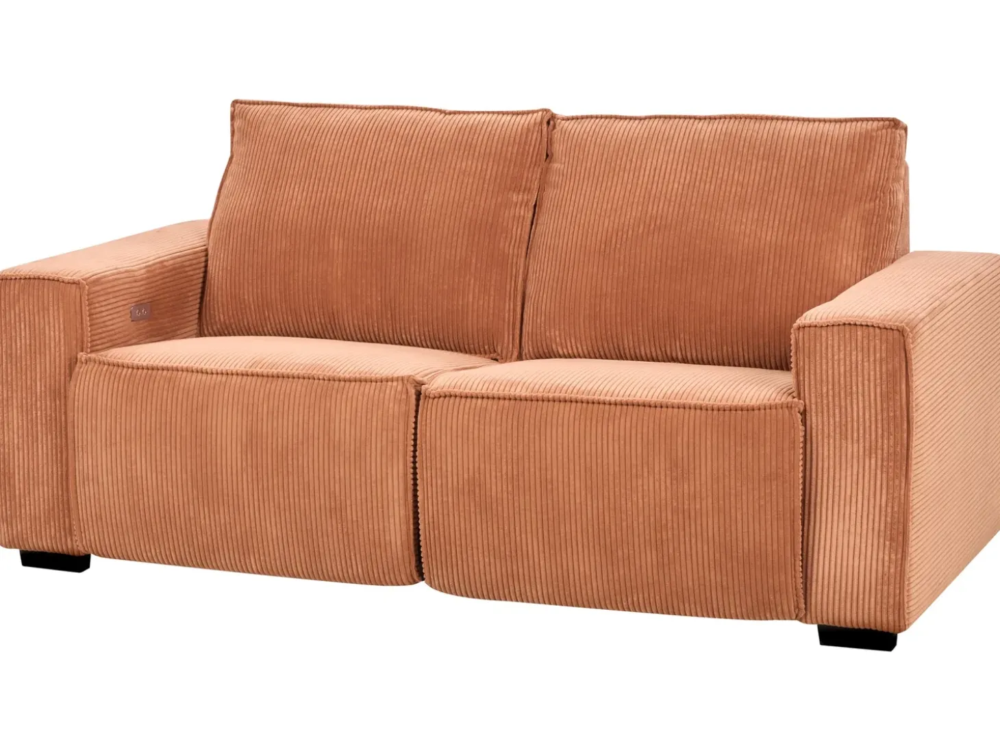Elektrisk recliner sofa 2 personers NUKARI Fløjl Orange