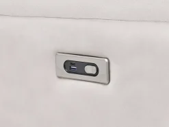Elektrisk recliner sofasæt 6 personers BERGEN Velour Lys Beige med USB-port