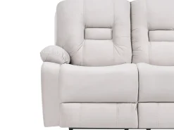 Elektrisk recliner sofasæt 6 personers BERGEN Velour Lys Beige med USB-port