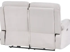 Elektrisk recliner sofasæt 6 personers BERGEN Velour Lys Beige med USB-port
