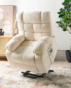 Elektrisk recliner stol ARES Inkl. fodstøtte Lys Beige