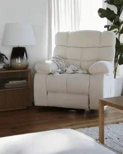 Elektrisk recliner stol ARES Inkl. fodstøtte Lys Beige