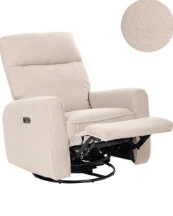 Elektrisk recliner stol FOBOS Boucle Lys Beige