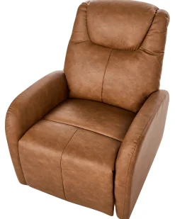 Elektrisk recliner stol KRONOS med USB-port Kunstlæder Brun