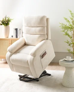 Elektrisk recliner stol RISE Inkl. fodstøtte Lys Beige