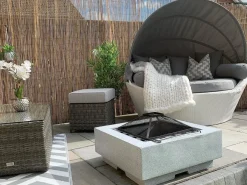 Elskovsrede SYLT PE-rattan Hvid