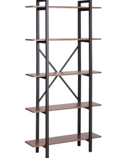 5-etagers reol DARBY 180 cm Mørkebrun