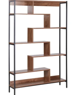 6-etagers reol DAVEN 180 cm Brun