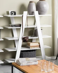 5-etagers reol ESCALANTE 116 cm Hvid