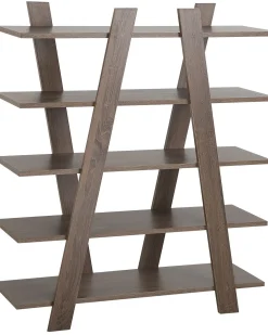 5-etagers reol ESCALANTE 116 cm Mørkebrun