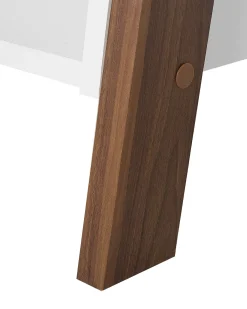 5-etagers reol MOBILE TRIO 164 cm Brun/hvid